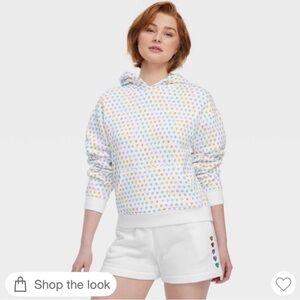 Women's Disco Hearts Wave Hoodie Pink/ Lavender/Teal - Roller Rabbit x Target